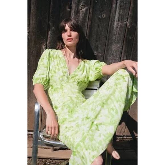 Faithfull The Brand Vittoria Lera Midi Dress Roos Tie Dye size US 4 - Picture 1 of 16